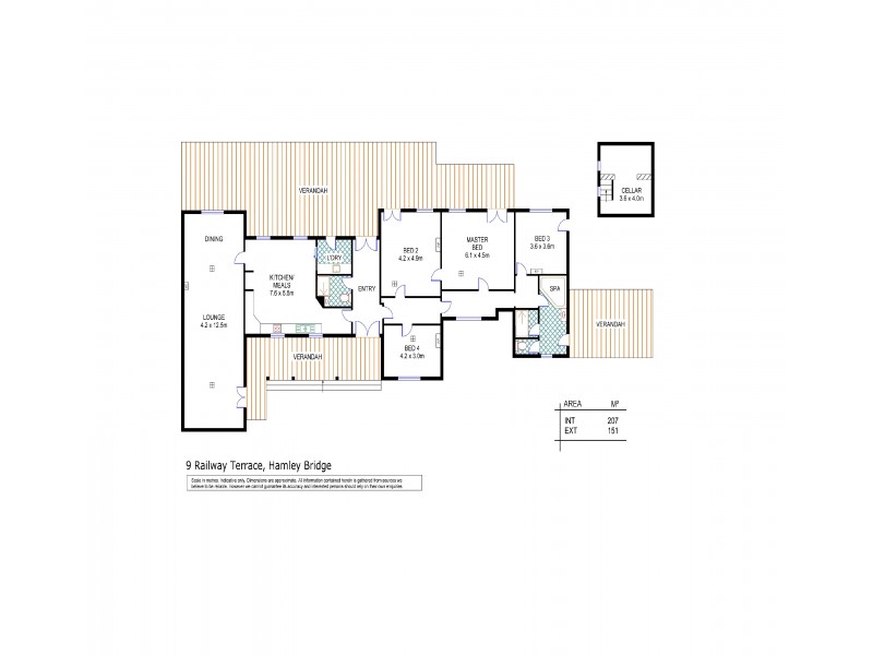 9 Railway Terrace, Hamley Bridge SA 5401 Floorplan