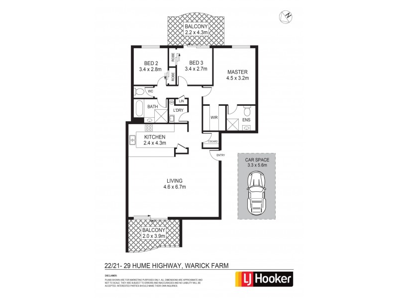 22/21-29 Hume Highway, Warwick Farm NSW 2170 Floorplan