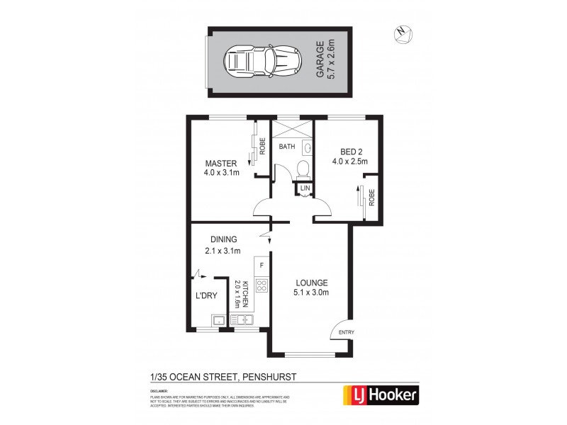 1/35 Ocean Street, Penshurst NSW 2222 Floorplan