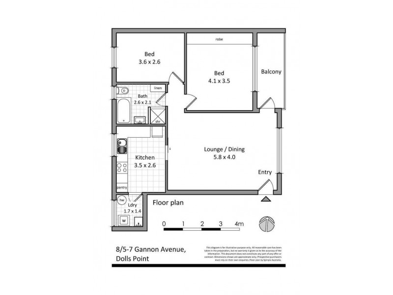 8/5-7 Gannon Avenue, Dolls Point NSW 2219 Floorplan