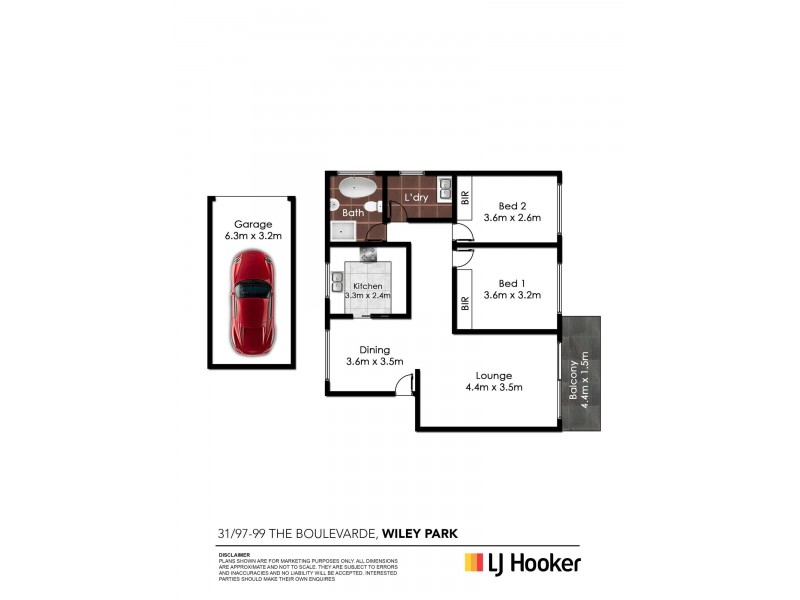 31/97-99 The Boulevard, Wiley Park NSW 2195 Floorplan