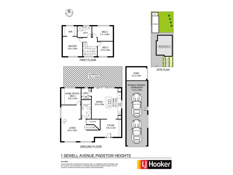 1 Sewell Avenue, Padstow Heights NSW 2211 Floorplan