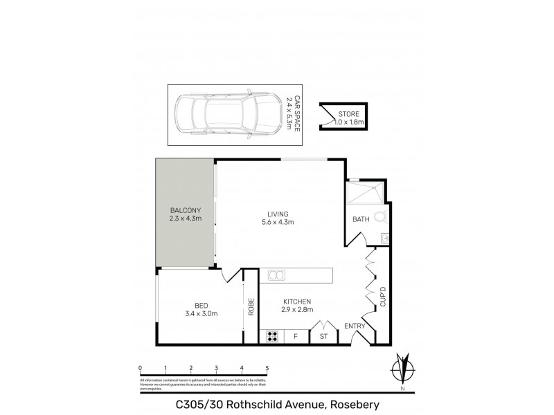 C503/30 Rothchild Avenue, Rosebery NSW 2018 Floorplan