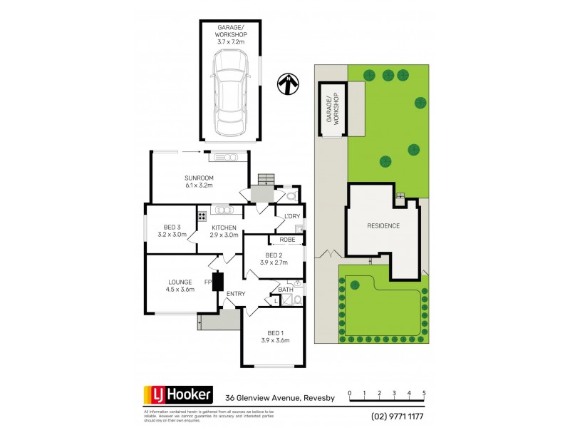 36 Glenview Avenue, Revesby NSW 2212 Floorplan