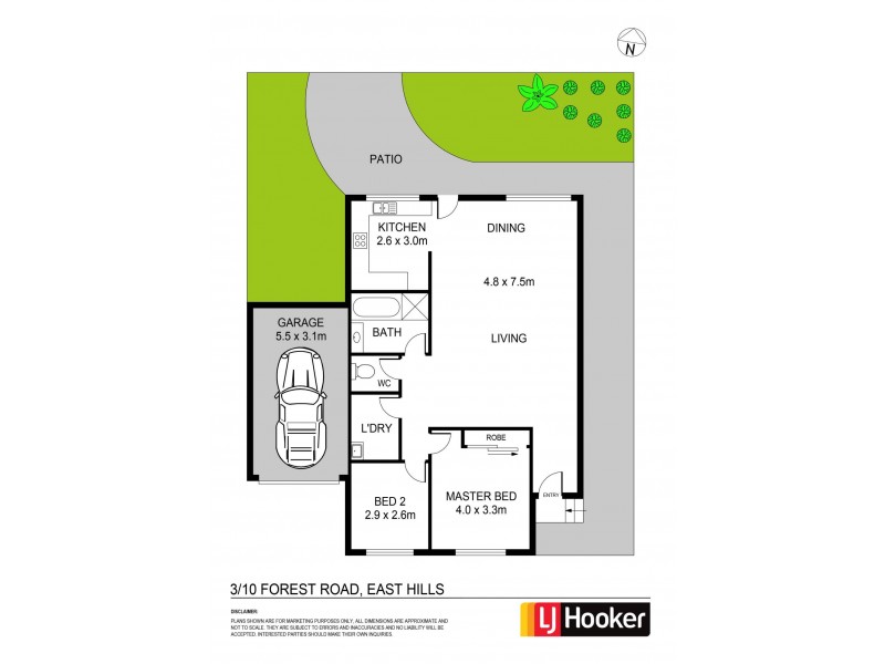 3/10 Forrest Road, East Hills NSW 2213 Floorplan