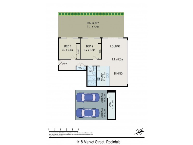1/18 Market Street, Rockdale NSW 2216 Floorplan