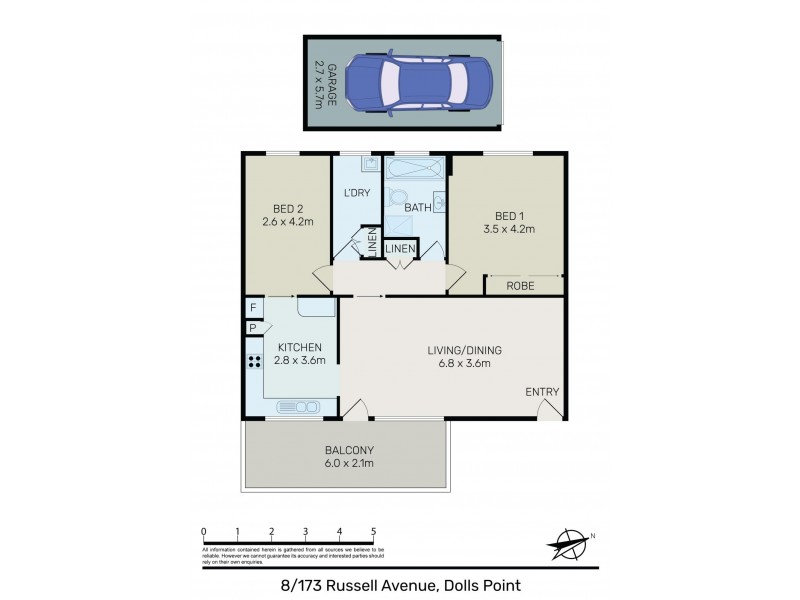 8/173-175 Russell Avenue, Dolls Point NSW 2219 Floorplan