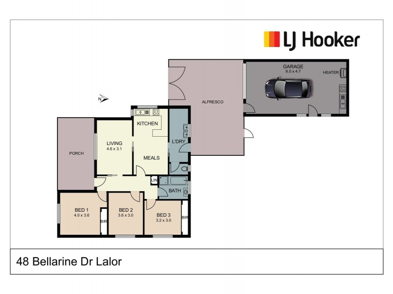 48 Bellarine Drive, Lalor VIC 3075 Floorplan