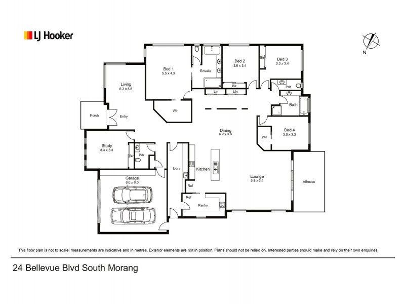 24 Bellevue Boulevard, South Morang VIC 3752 Floorplan