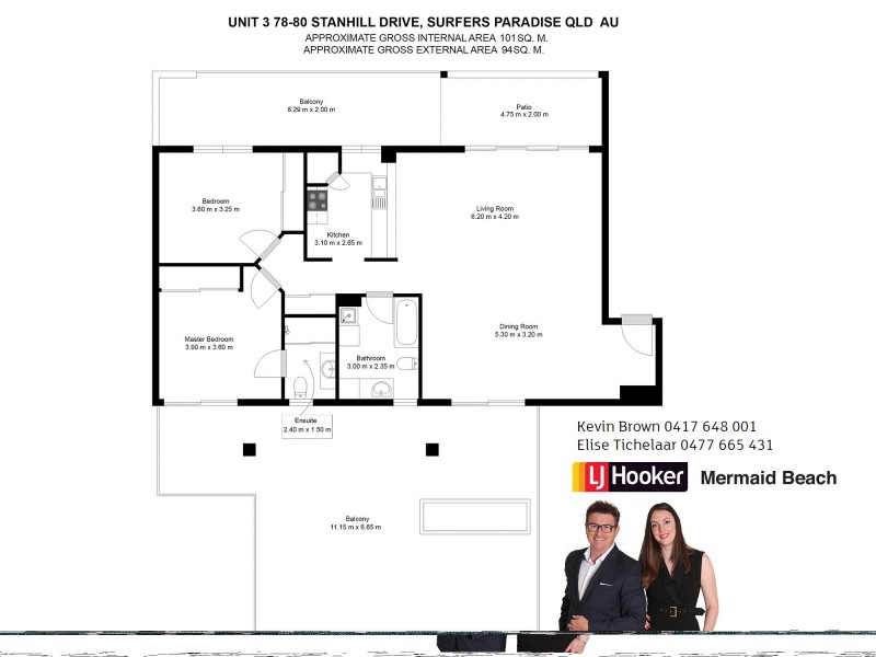3/78 Stanhill Drive, Surfers Paradise QLD 4217 Floorplan