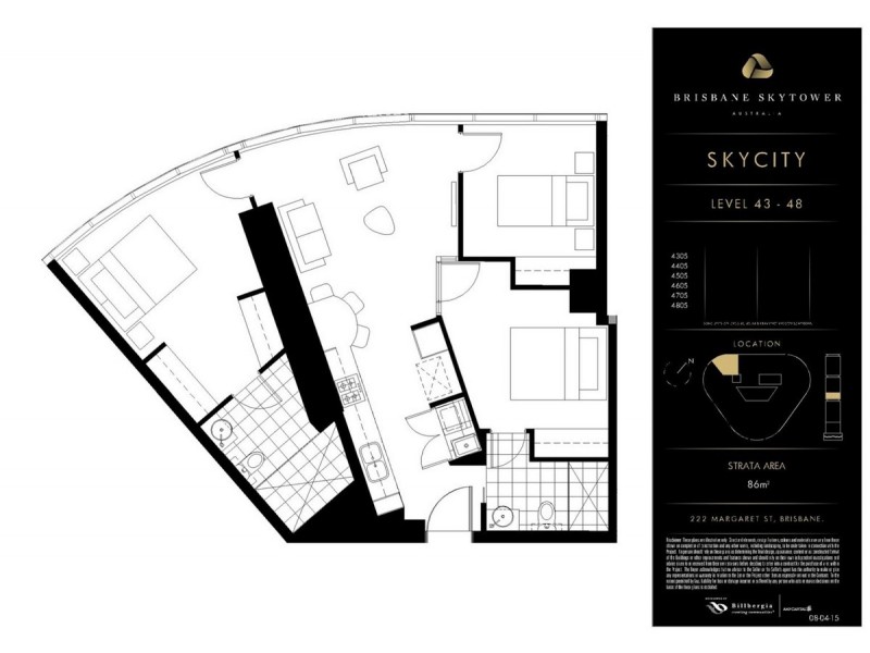 4405/222 Margaret Street, Brisbane City QLD 4000 Floorplan