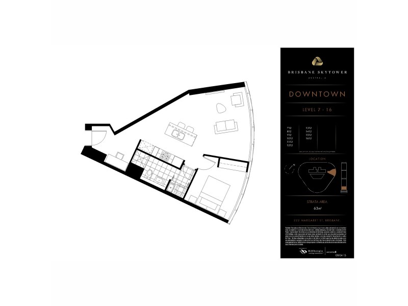 912/222 Margaret Street, Brisbane City QLD 4000 Floorplan