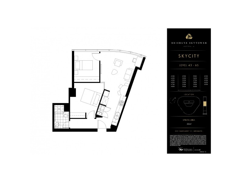 6208/222 Margaret Street, Brisbane City QLD 4000 Floorplan