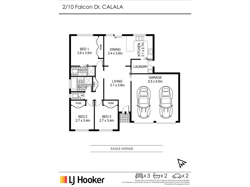 Unit 2/10 Falcon Drive, Calala NSW 2340