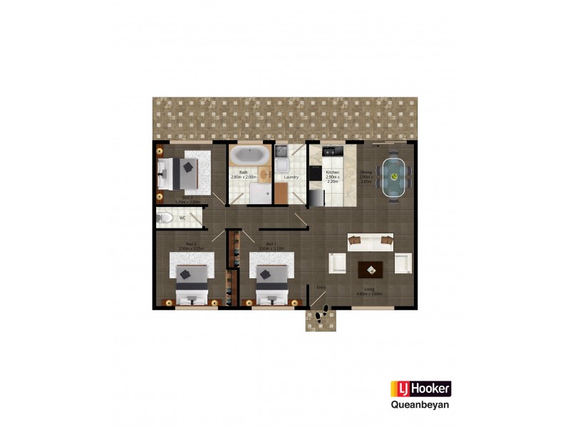 2/23 McKeahnie Street, Queanbeyan NSW 2620 Floorplan