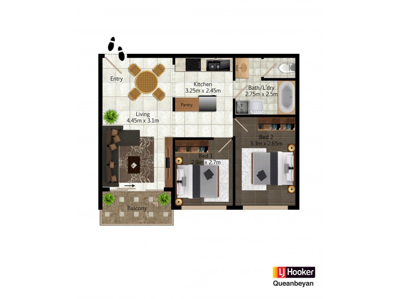 38/5 Crest Road, Queanbeyan NSW 2620 Floorplan