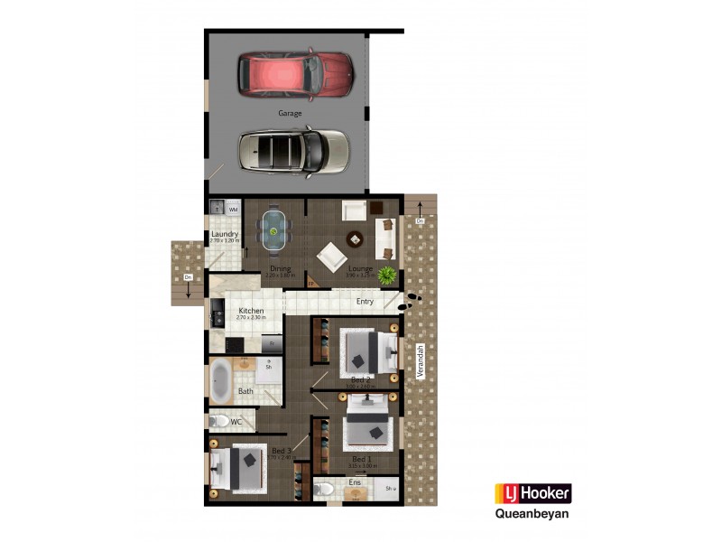 2/13 Kathleen Street, Queanbeyan NSW 2620 Floorplan