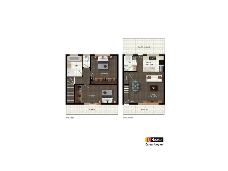 2/39-41 Booth Street, Queanbeyan NSW 2620 Floorplan