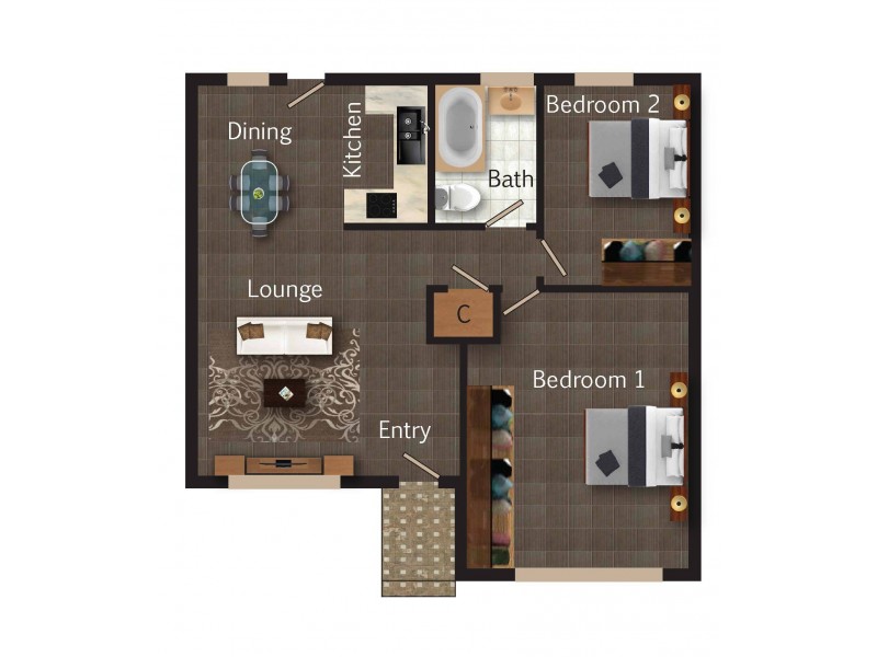 2/71 Tharwa Road, Queanbeyan NSW 2620 Floorplan