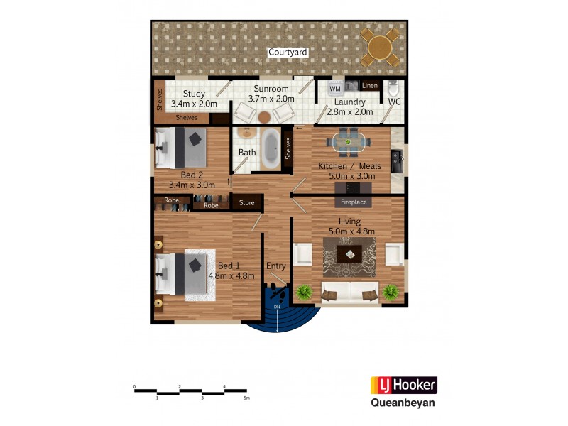 1/1 Davison Street, Queanbeyan NSW 2620 Floorplan