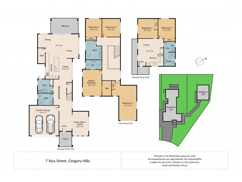 7A & B Yass Street, Gregory Hills NSW 2557 Floorplan