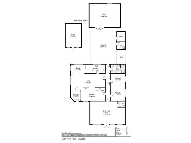 1964 Main Road, Lilydale TAS 7268 Floorplan