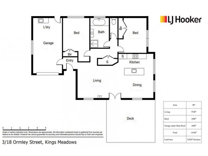 Unit 3/18 Ormley Street, Kings Meadows TAS 7249 Floorplan