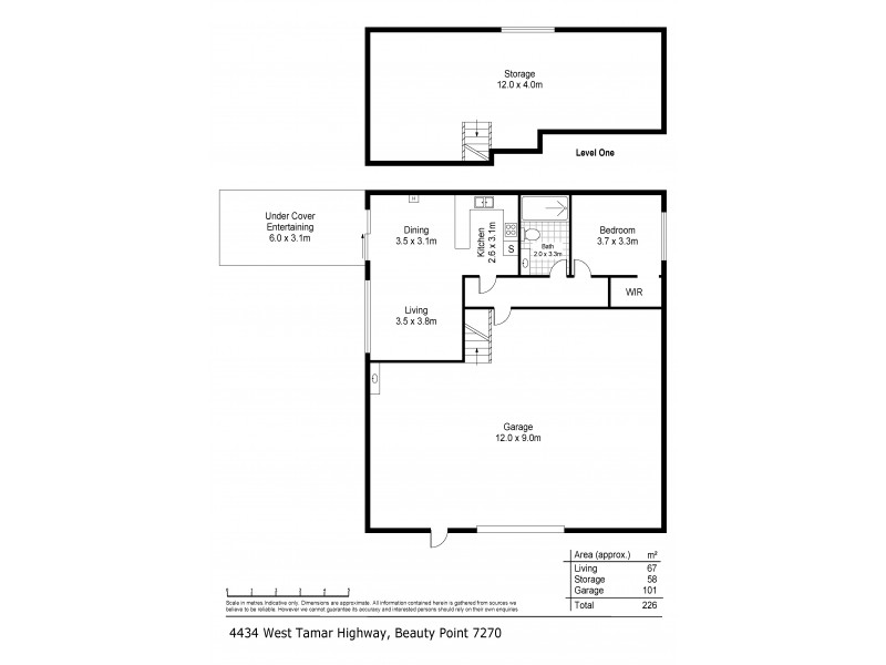 4434 West Tamar Highway, Beauty Point TAS 7270 Floorplan