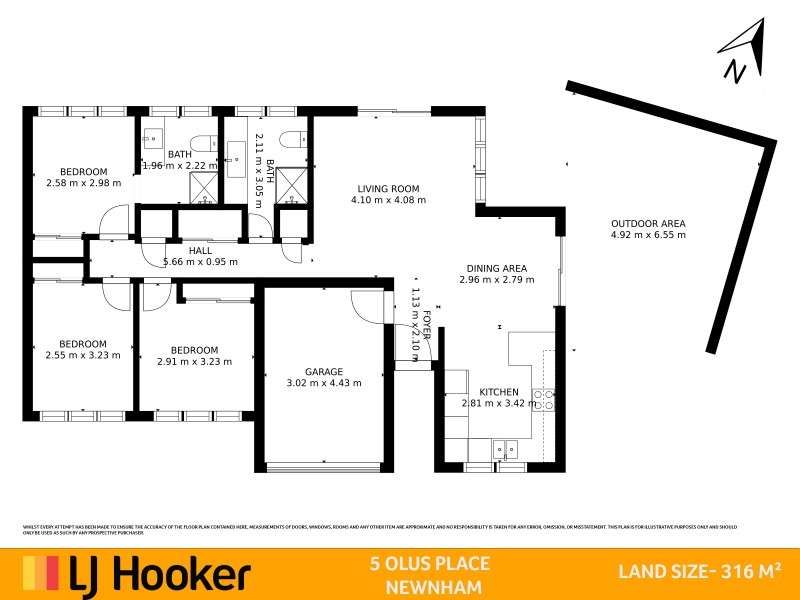 5 Olus Place, Newnham TAS 7248 Floorplan