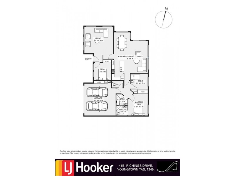 2/41 Richings Drive, Youngtown TAS 7249 Floorplan