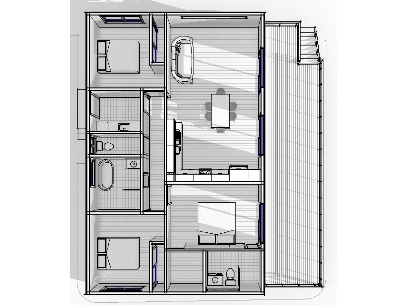 unit 2/121 Westwood Street, Bridport TAS 7262 Floorplan