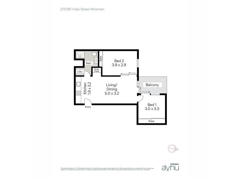 213/88 Vista Street, Mosman NSW 2088 Floorplan
