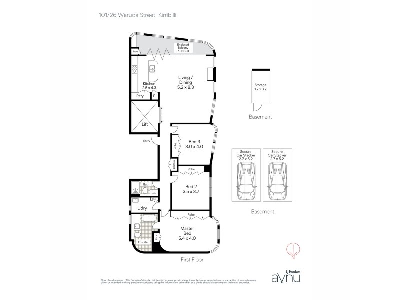 101/26 Waruda Street, Kirribilli NSW 2061 Floorplan