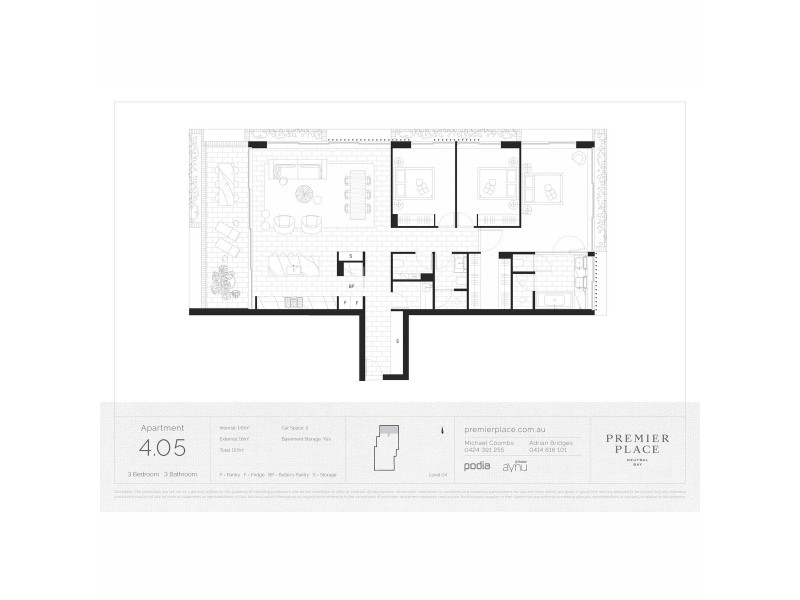 4.05/14-20 Premier Street, Neutral Bay NSW 2089 Floorplan