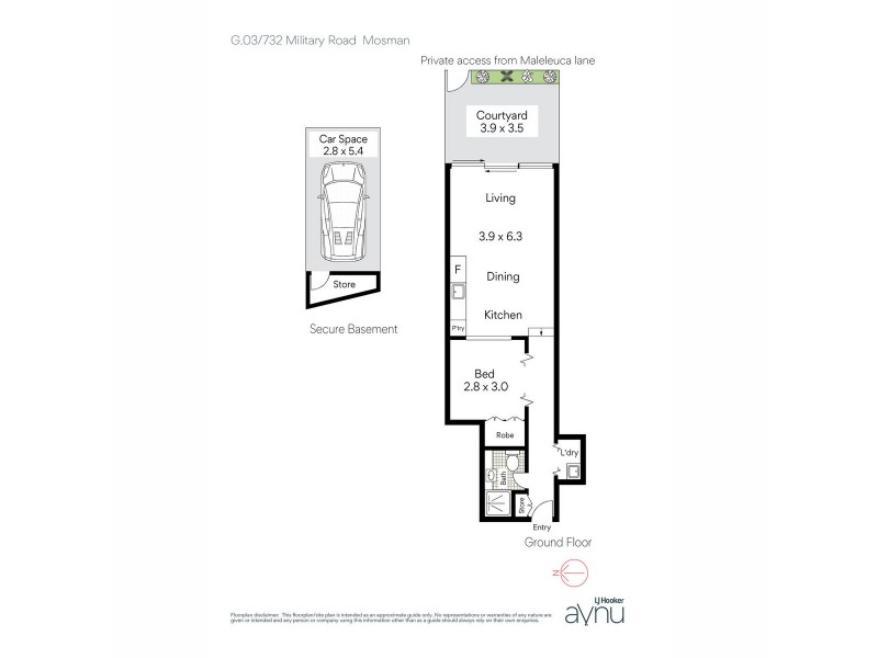 G.03/732 Military Road, Mosman NSW 2088 Floorplan