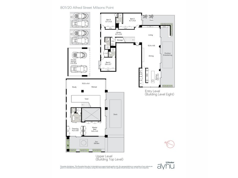 Penthouse 801/20 Alfred Street, Milsons Point NSW 2061 Floorplan