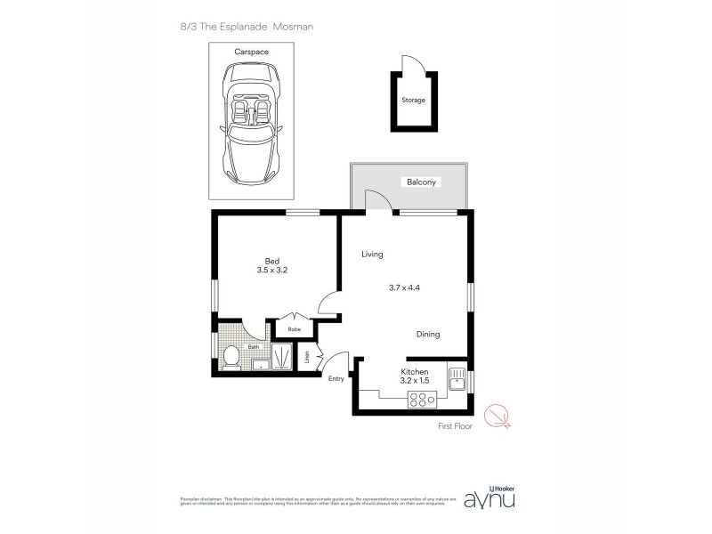 8/3 The Esplanade, Mosman NSW 2088 Floorplan
