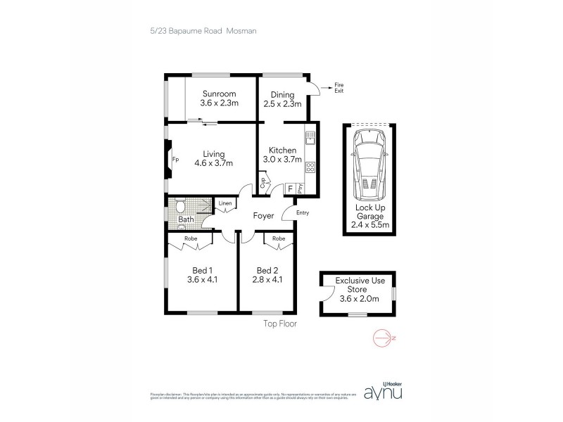5/23 Bapaume Road, Mosman NSW 2088 Floorplan
