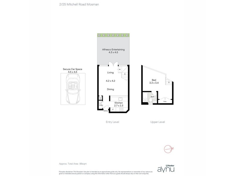 2/25 Mitchell Road, Mosman NSW 2088 Floorplan
