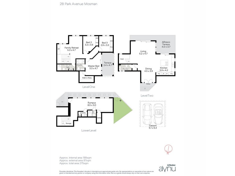2B Park Avenue, Mosman NSW 2088 Floorplan
