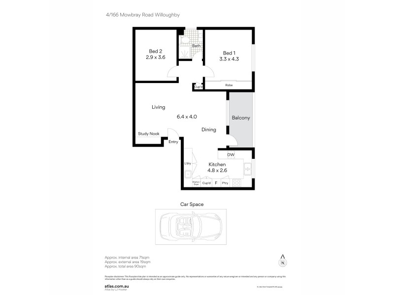 4/166 Mowbray Road, Willoughby NSW 2068 Floorplan