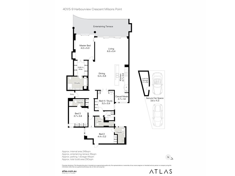 401/5 Harbourview Crescent, Milsons Point NSW 2061 Floorplan