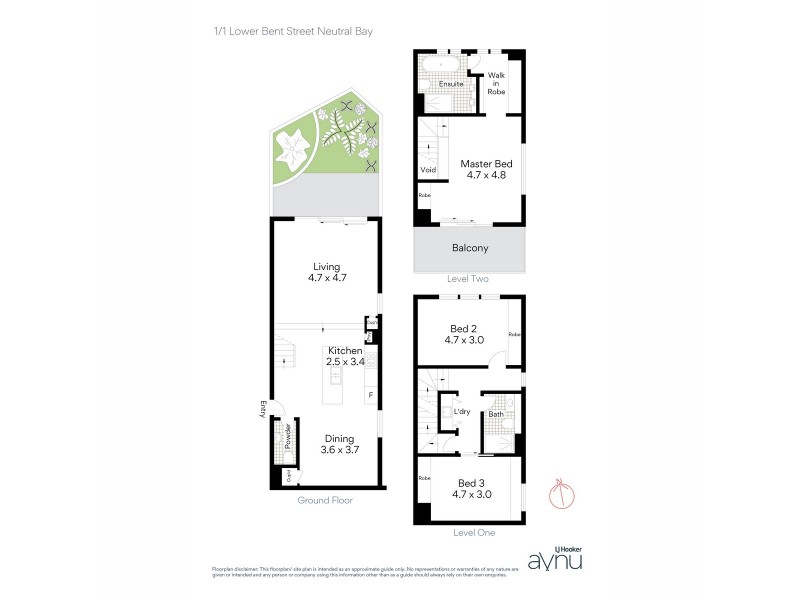 1/1 Lower Bent Street, Neutral Bay NSW 2089 Floorplan