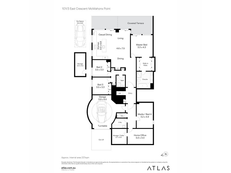 101/3 East Crescent Street, Mcmahons Point NSW 2060 Floorplan