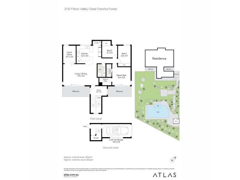2/12 Flitton Valley Close, Frenchs Forest NSW 2086 Floorplan