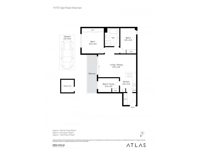 11/170 Spit Road, Mosman NSW 2088 Floorplan