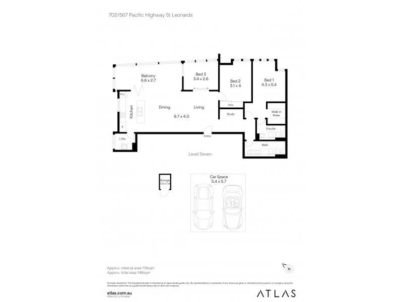 702/567 Pacific Highway, St Leonards NSW 2065 Floorplan