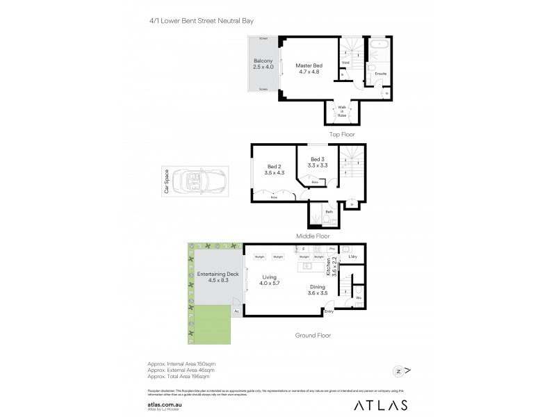 4/1 Lower Bent Street, Neutral Bay NSW 2089 Floorplan