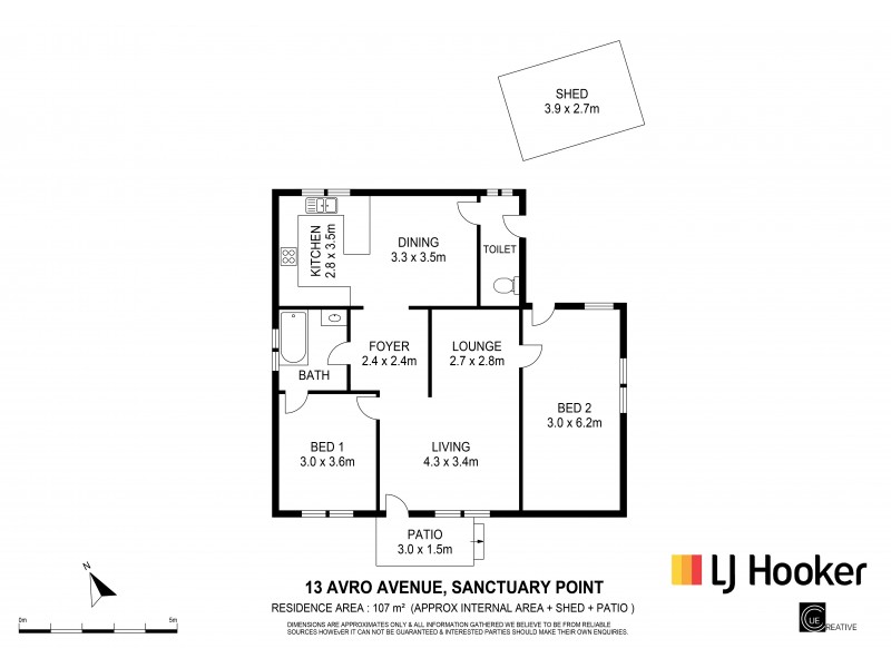 13 Avro Avenue, Sanctuary Point NSW 2540 Floorplan