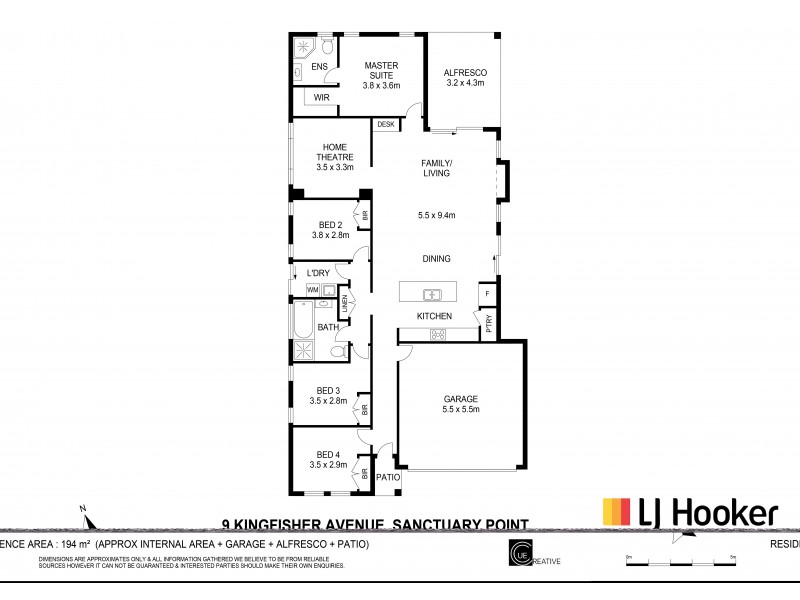 9 Kingfisher Avenue, Sanctuary Point NSW 2540 Floorplan